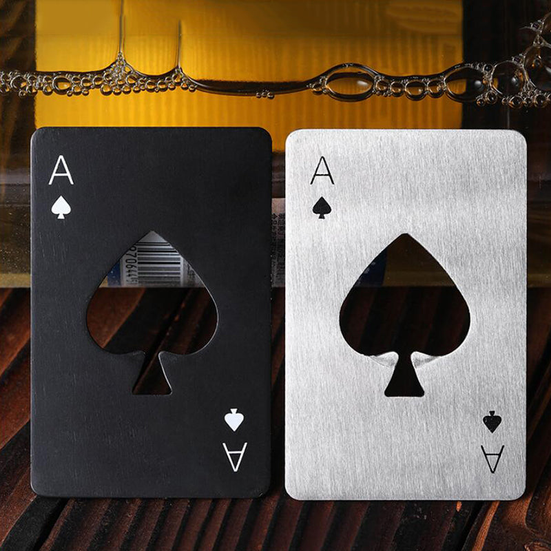 Stylish Poker Playing Card Ace Of Spades Bar Tool Soda Beer Bottle Cap Opener