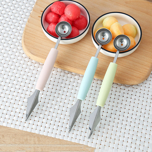 Stainless Steel Fruit Digger Ice Cream Round Spoon Kitchen Tool